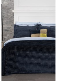 Resim Sarev Dustin Lacivert Çift Kişilik Yatak Örtüsü Seti 