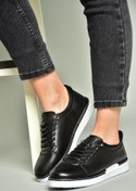 Resim Fox Shoes U555025403 Siyah Hakiki Deri Kadın Spor Ayakkabı Sneakers 