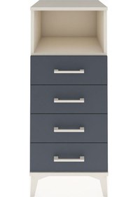 Resim Hyperion Komodin Tek Raflı 4 Çekmeceli 44x44x106 Aytaşı-antrasit Aytaşı 