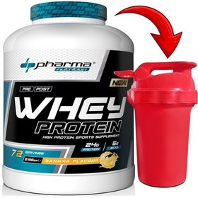 Resim Whey Protein 2196 Gr Muz Aromalı Protein Tozu 24 Gram Protein 72 Servis Shaker Hediyeli 