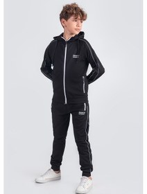 Resim Dalgıç Kumaş Unisex Çocuk Eşofman Takımı Unlimited Potential Esf1725y Siyah 