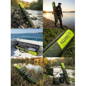 Resim Editto 155 cm Fosforlu Balıkçı Olta Çantası - Surf Kamış Uyumlu, Cepli ve Askılı Model 