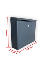 Resim veta metal Metal Posta Kutusu-dekoratif Duvara Montaj-antrasit 