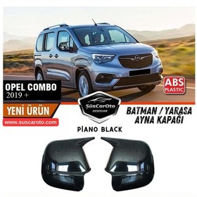 Resim Opel Combo 2019 Sonrası Uyumlu Batman Yarasa Ayna Kapağı Piano Black Abs Plastik Sağ Sol Takım 00 Şüscaroto Aksesuar 