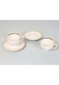 Resim Porland Bedford Altın Yaldız Kahve Fincan Takımı 2 Kişilik 4 Parça Beyaz 