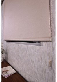 Resim Gri Simli Düz Etek Dilimsiz İp 1080 Sr Zebra Stor Güneşlik Perde 