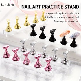 Resim Akrilik Tırnak Uygulama Ekran Standı, Tırnak İpuçları Tutucu, Manyetik Nail Art Uygulama Ekran Standları Tutucular, Yanlış Tırnak Ucu İçin 