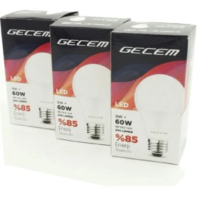 Resim Gecem Tasarruflu Led Ampul 9 W Beyaz Işık E27 3 Adet 