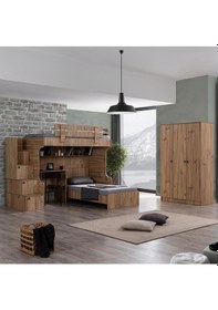 Resim Setaymobilya Ranza, Viva Ranza Karyola Çalışma Masası + 3 Kapaklı Dolap -Setay 