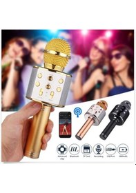 Resim Magicvoice Bluetooth-sd-aux Kablosuz Sarı Karaoke Mikrofonu 