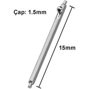 Resim Koodmax 50 Adet Paslanmaz Çelik Yaylı Otomatik Boynuzlu Kol Saati Kordon Pimi Susta - 1.5mm 15mm 