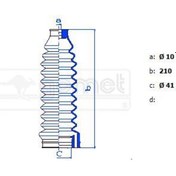 Resim GOMET 9060B Direksiyon Körüğü Caddy II 95Golf I-Iı-III-Iv 74-Passat 80-Polo 94-Ibiza 93- (2Körük-4Kelepçe) 