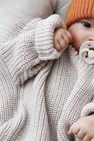 Resim Minytrendy Kız Erkek Bebek Selanik Örgü Bisiklet Yaka Triko Çocuk Kazak 6 Ay-5 Yaş 