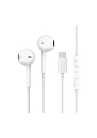 Resim Hp Dhh-3113c-wt Kablolu Kulakiçi Type-c Ses Kontrol Butonlu Mikrofonlu Beyaz Kulaklık 
