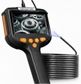 Resim Vothoon Monitörlü Tek Kameralı 5 Mt Sert Kablo Yılan Endoskop Kamera 5,5 mm 4.3 ınc Ekran IP67 Su Geçirmez 