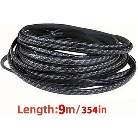 Resim Dashanshop Karbon Fiber Kapı Kenar Koruyucu - Çizilmeye Dayanıklı 18m/708in Evrensel Tampon 