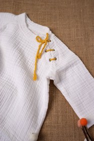 Resim PUFLİNGO Bebek 4 Kat Müslin Pijama Takımı 