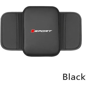 Resim Xuweiwei Siyah Evrensel Suni Deri Konsol Kol Dayama Yastığı, Depoluma Cebi Toyota Honda Mazda Mitsubishi Jeep Mg İçin 