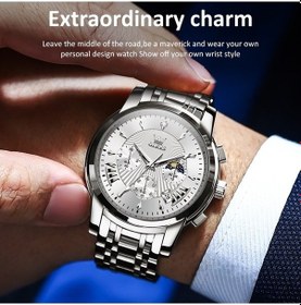 Resim Besthome1 Olevs 2892 Erkek Kuvars Su Geçirmez Saat - Beyaz Gümüş, Çok Renkli Dizayn Çok Renkli 