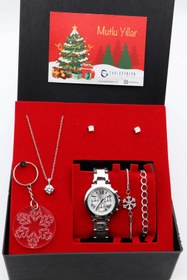 Resim Northwatch Yeni Yıla Özel Retro Mini Gold Kadın Saat, Kolye, Bileklik, Aahtarlık Ve Küpe Seti 