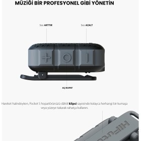 Resim Hifuture Pocket S Kablosuz Bluetooth Mini Hoparlör Siyah 