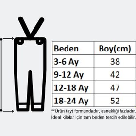 Resim Minytrendy 2'li Set Kız Erkek Bebek 4 Mevsim Çapraz Askılı Esnek Triko Bebek Tayt Pantolon Yenidoğan Tulum 
