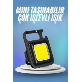 Resim Renas Store Işıldak USB Şarjlı Cep El Feneri Taşınabilir Mini LED Işık Çok Fonksiyonlu 