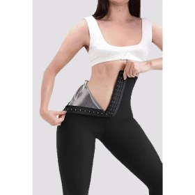 Resim Young&Fit Zayıflatan Vücut Şekillendirici Toparlayıcı Termal Agraflı Korse Tayt 