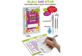 Resim Lisinya Oluklu Sayı Kitabı / Uçan Sihirli Kalem ve Kalem Tutucu Hediyeli - 3+ 