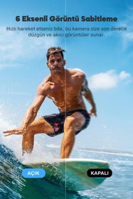 Resim AKASO Brave 7 4k/30fps 20mp Wi-fi Dual Screen Aksiyon Kamera Ve Aksesuar Seti, App Kontrollü, Ipx8 