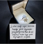 Resim LOTUS JW Lotus Çiçeği Yüzük & Işıklı Yüzük Kutusu - 925 Ayar Gümüş Yüzük 