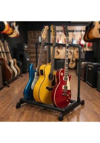 Resim Lastvoice Gr-330 Profesyonel 3 Lü Üçlü Çoklu Gitar Standı Sehpası 