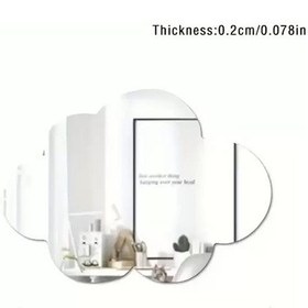 Resim 30x20 Cm Bulut Formlu Kırılmaz Pleksi Duvar Aynası - Çocuk Odası Güvenli Ayna Şeffaf 