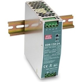 Resim Mean Well EDR-150-24 24VDC 6.5AMP Dın Rail Güç Kaynağı 