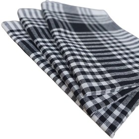 Resim 3 Adet Pötikareli Mutfak Kurulama Bezi Beslenme Örtüsü Siyah 