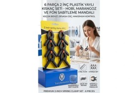 Resim Lowell Home Ieg 6 Parça 2 Inç Plastik Yaylı Kıskaç Seti - Hobi, Marangoz ve Fon Sabitleme Mandalı 723186 