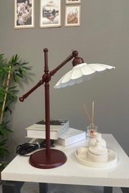 Resim Bamyum Risso Beyaz Vişne Gövde Masa Lambası Dekoratif Abajur Çocuk Odası Başucu Lambası Okuma Lambası 