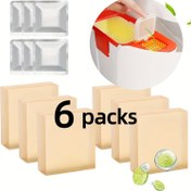 Resim 6 adet N50 Kedi Kumu Kutusu Yedek Hava Filtresi, Kendi Kendine Temizleyen Kedi Kumu Kutusu Kokusunu Kontrol Eden Kare, Kedi Kumu Tepsisi Kokusunu Filtreleme Yedek Çekirdek, Otomatik Kedi Kumu Kutusu Kokularını Emme İçin Uygun 