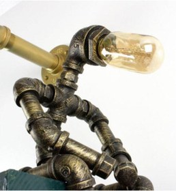 Resim RAMDET Hediyelik Kitap Okuma lambası, el yapımı endüstriyel masa lambası 