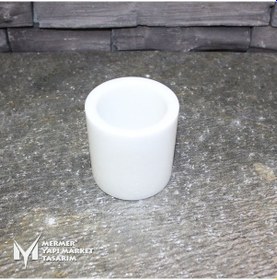 Resim Beyaz Mermer Diş Fırçalık 