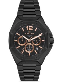 Resim Nacar SAFİR CAM SPOR SİYAH ERKEK KOL SAATİ NC08-29430493-BBRM 