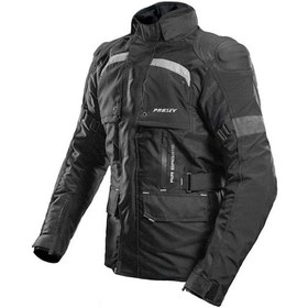 Resim Motosiklet Montu Uzun Model 4 Mevsim Full Korumalı Maxdura Kumaş Aırbag Toruıng Mont Siyah 