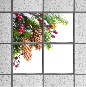 Resim Gök Panel 60X60 LED Panel Sıva Altı Desenli 2x2 Dörtlü Grup 46511026SA 