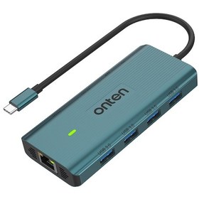 Resim Sones Onten Uc962 10'u 1 Arada Usb-c / Type-c Çok Fonksiyonlu Hub Yerleştirme İstasyonu Yeşil 