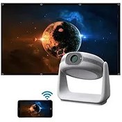 Resim Coverzone Otomatik Focus Yüksek Lümen Tam Yüksek Çözünürlüklü 3D Desteği LCD Android Wifi Bluetooth 4K Projeksiyon Cihazı 