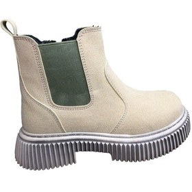 Resim Ortopedikal 1087 Filet Unisex Erkek Ve Kız Çocuk Bot Bej Süet Yanı Lastikli Ve Fermuarlı Anatomik Bej 