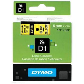 Resim Dymo D1 Şerit S0720790 6-9Mt Sarı-Siyah 43618 