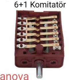 Resim Lanova Ankastre Fırın Komitatörü Kademe Anahtarı Şalter 6+1 - 465471814 