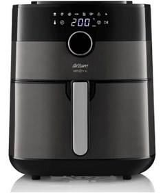 Resim Arzum Airfryer Xl Yağsız Sıcak Hava Fritözü 1750 W 6 Lt 8 Programlı Dijital Ekran Siyah 