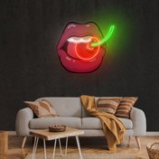 Resim Sweet Cherry Artwork Led Neon Sign Light 